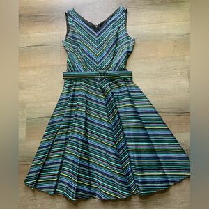Pinup Couture Multicolor Striped Dress 1X